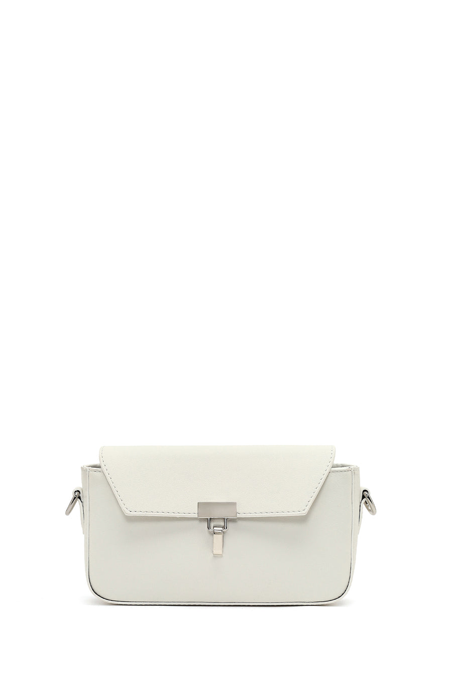 Women's White Long Strap Crossbody Bag