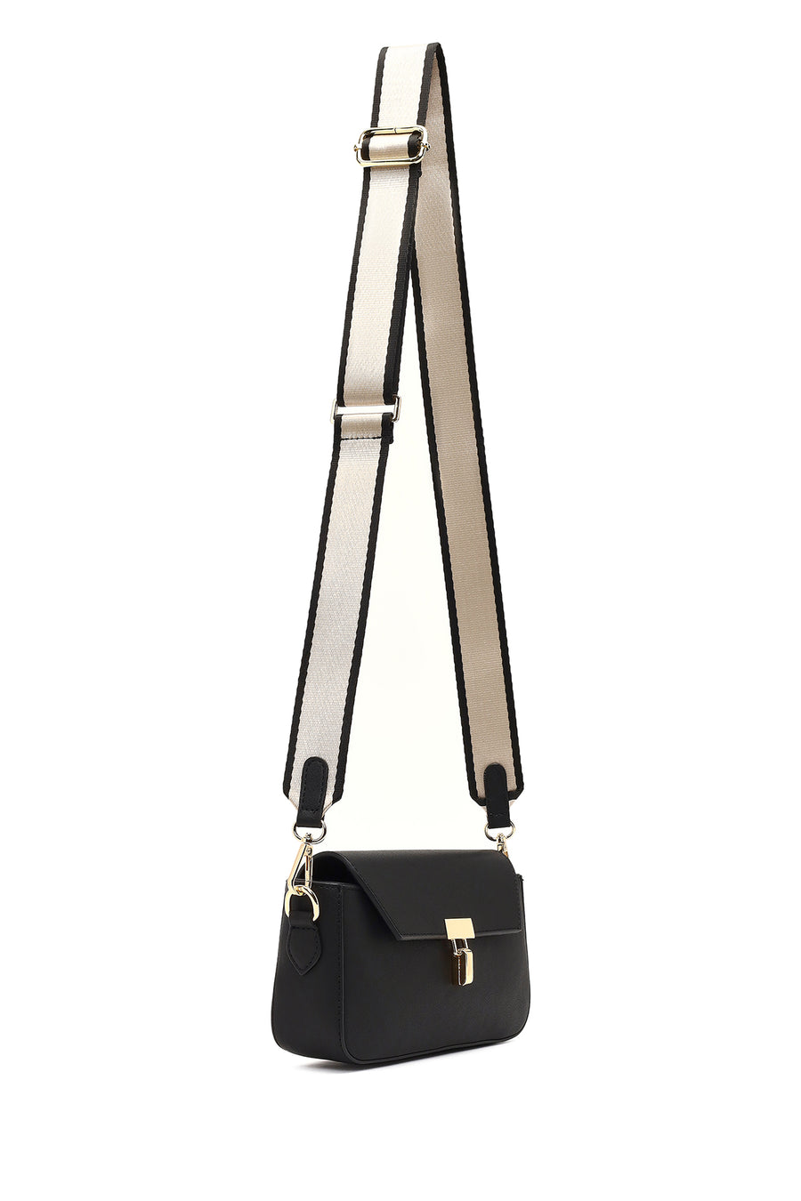 Women's Black Long Strap Crossbody Bag