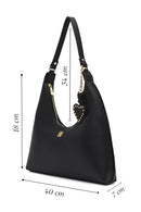 Women's Black Shoulder Bag with Accessories | Derimod