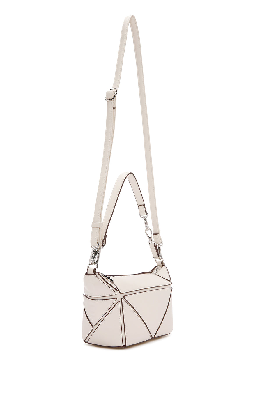 Women's Cream Long Strap Crossbody Bag
