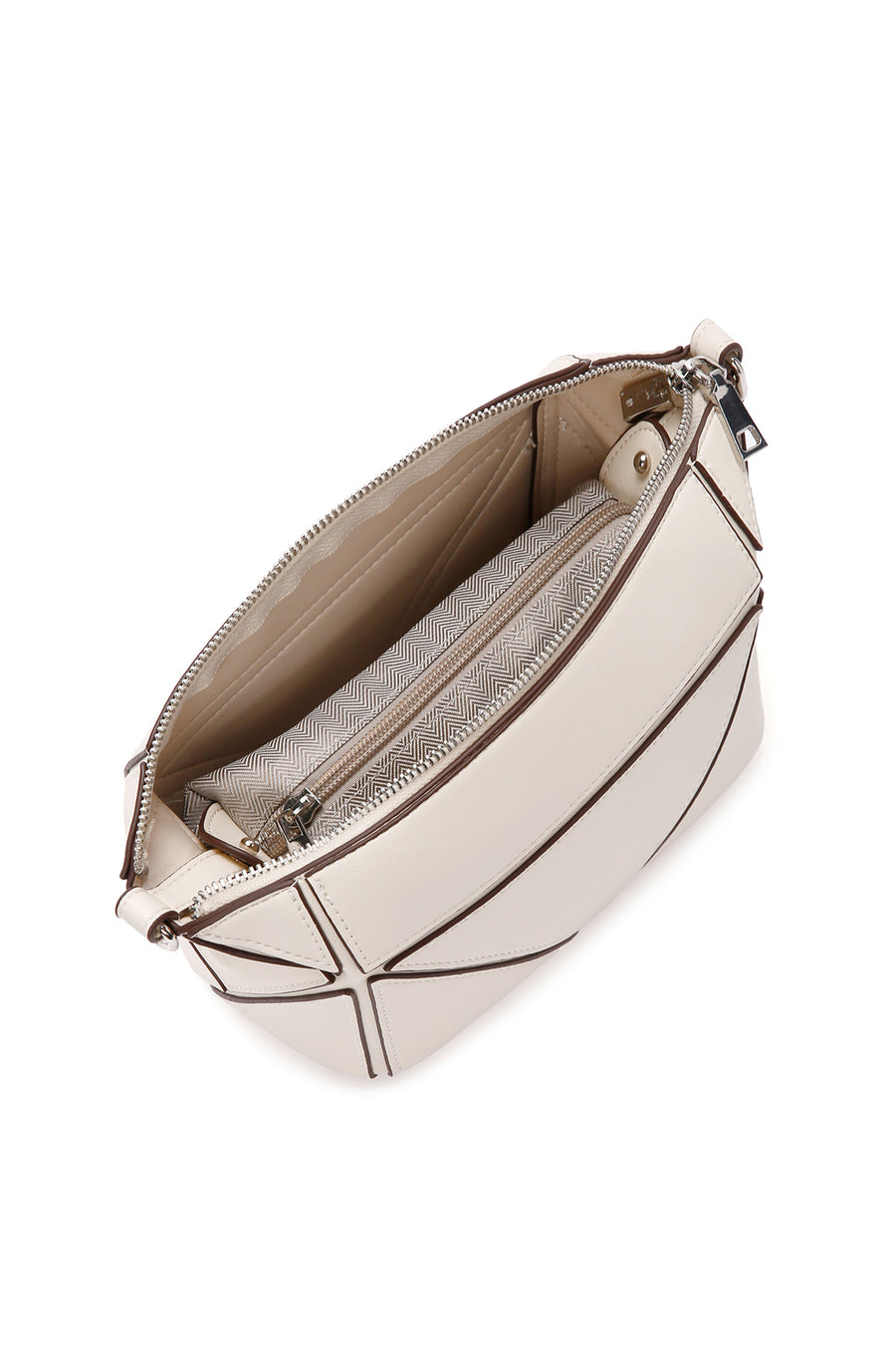 Women's Cream Long Strap Crossbody Bag