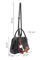 Women's Black Long Strap Accessory Leather Handbag | Derimod