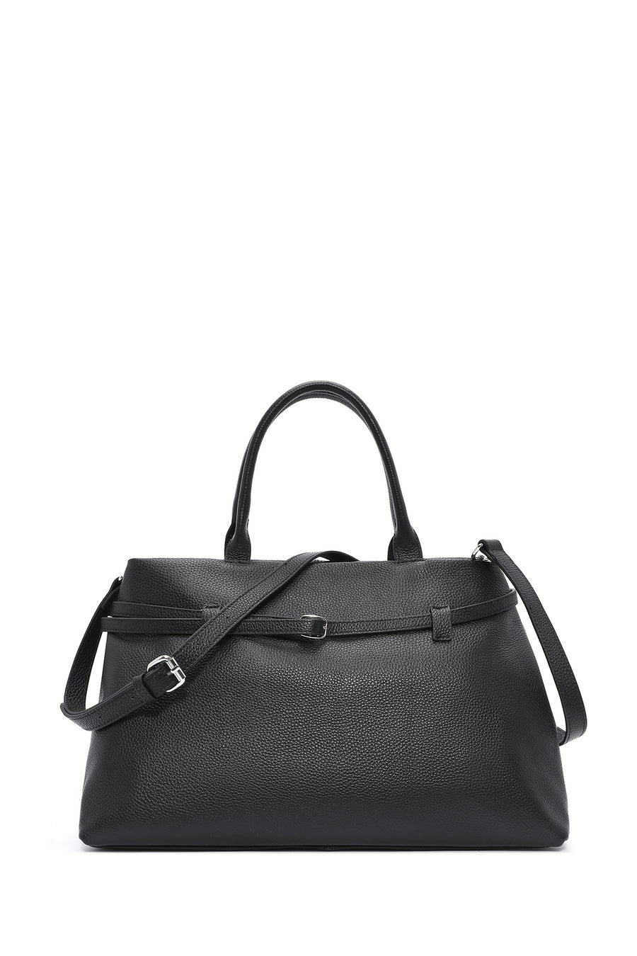 Women's Black Long Strap Classic Leather Handbag 25SBD2473FT | Derimod
