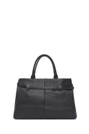 Women's Black Long Strap Classic Leather Handbag | Derimod