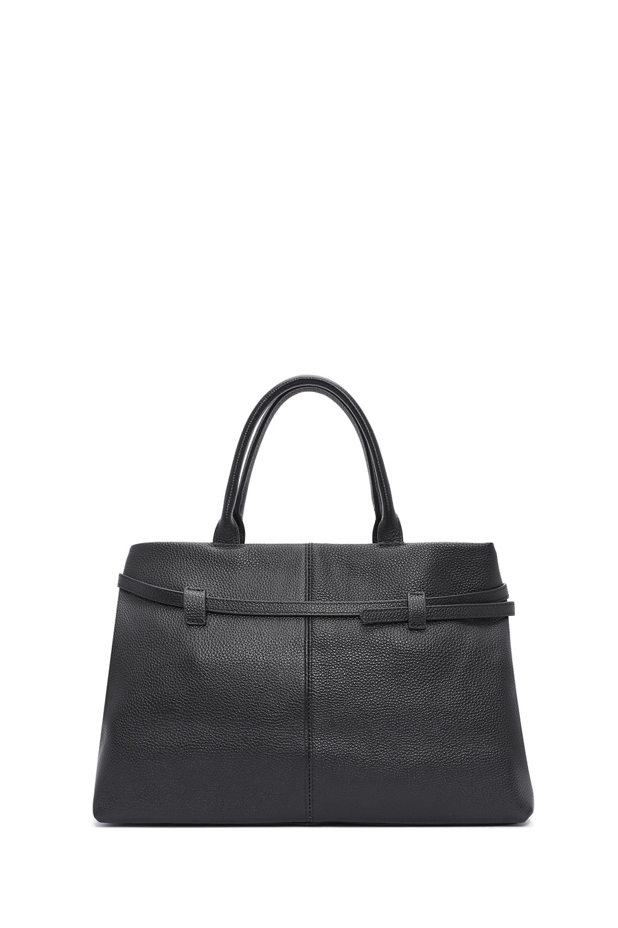 Women's Black Long Strap Classic Leather Handbag