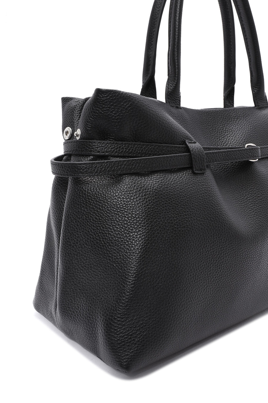 Women's Black Long Strap Classic Leather Handbag