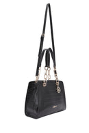 Women's Black Long Strap Crocodile Patterned Classic Shoulder Bag | Derimod
