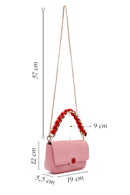 Women's Pink Long Chain Strap Mini Handbag | Derimod