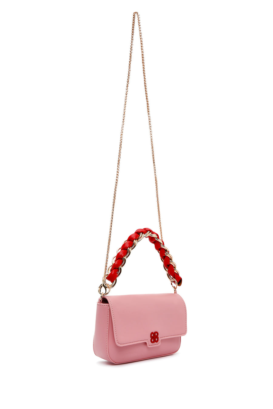 Women's Pink Long Chain Strap Mini Handbag