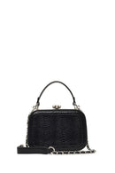 Women's Black Long Strapped Bejeweled Mini Crossbody Bag | Derimod