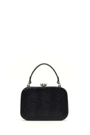 Women's Black Long Strapped Bejeweled Mini Crossbody Bag | Derimod