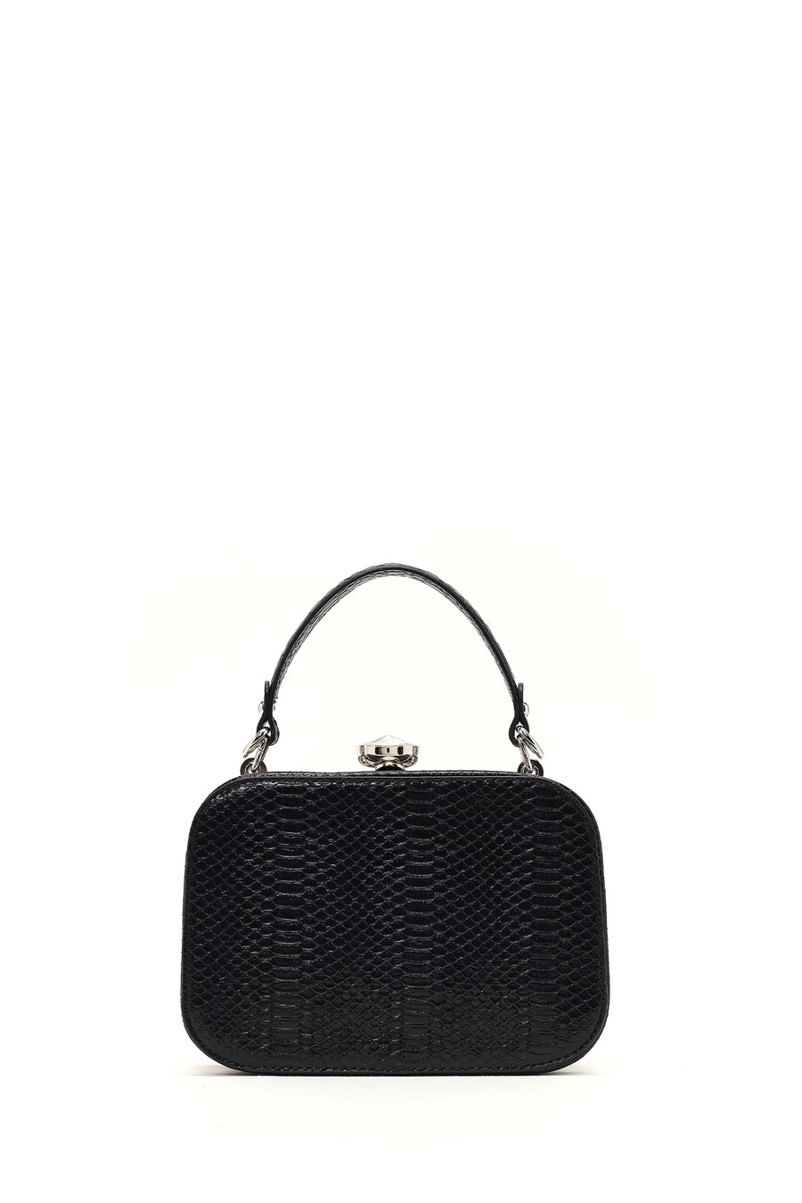 Women's Black Long Strapped Bejeweled Mini Crossbody Bag