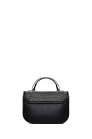 Women's Black Long Strap Stone Mini Handbag | Derimod