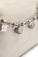 Women's Beige Long Strap Chain Detailed Shoulder Bag | Derimod