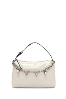 Women's Beige Long Strap Chain Detailed Shoulder Bag | Derimod