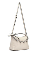 Women's Beige Long Strap Chain Detailed Shoulder Bag | Derimod