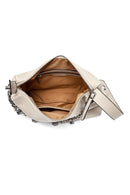 Women's Beige Long Strap Chain Detailed Shoulder Bag | Derimod