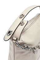 Women's Beige Long Strap Chain Detailed Shoulder Bag | Derimod