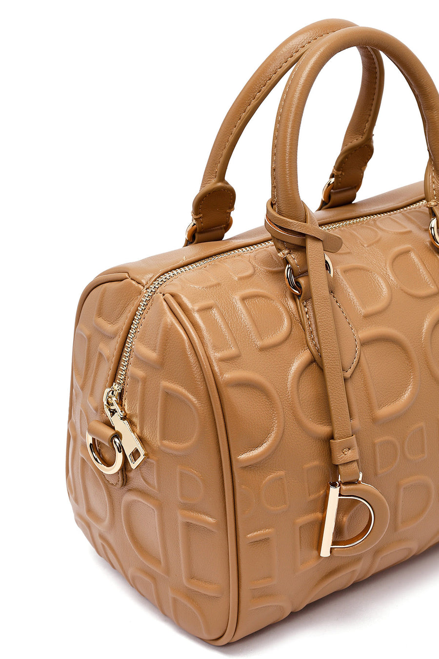 Women's Brown Long Strap Printed Handbag