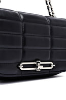 Women's Black Long Strap Quilted Mini Crossbody Bag | Derimod