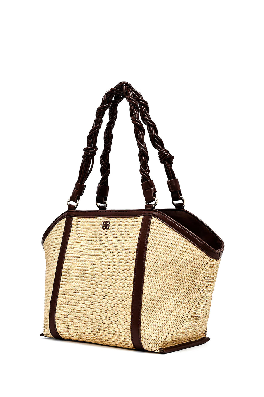 Women's Beige Long Strap Straw Shoulder Bag