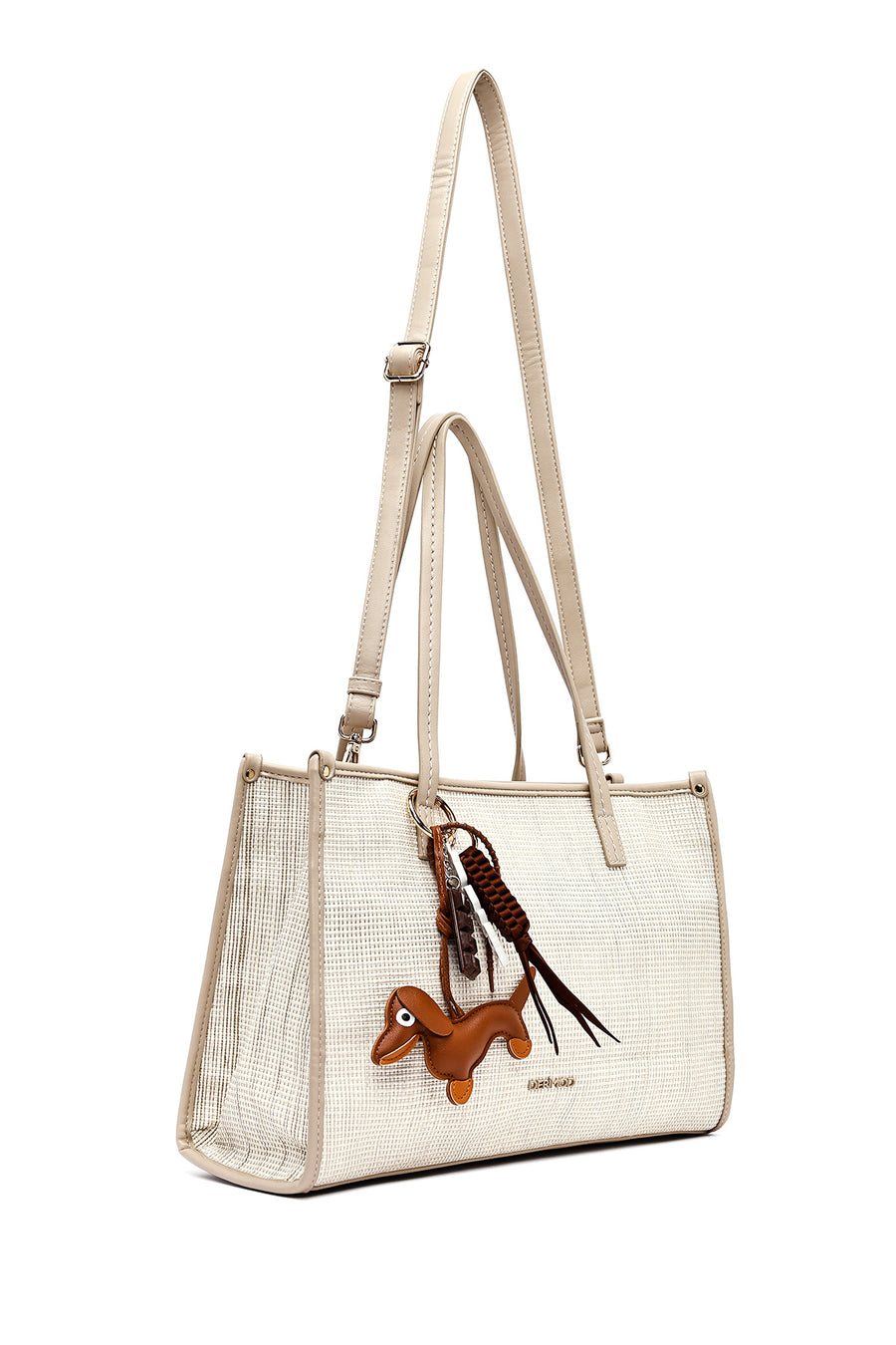 Women's Beige Long Strap Shoulder Bag