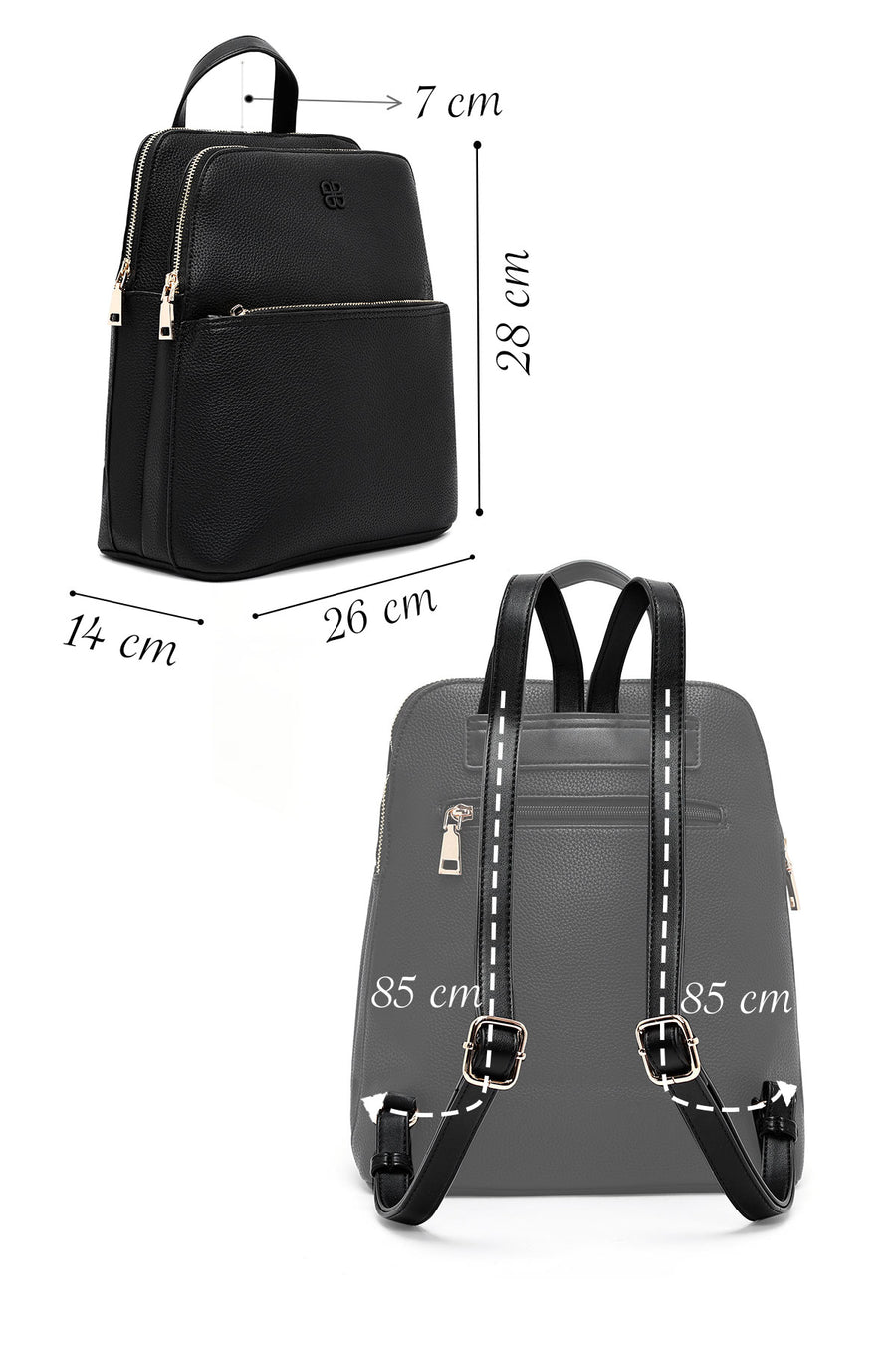 Women's Black Backpack