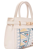 Women's Cream Printed Long Shoulder Bag | Derimod