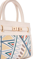 Women's Cream Printed Long Shoulder Bag | Derimod