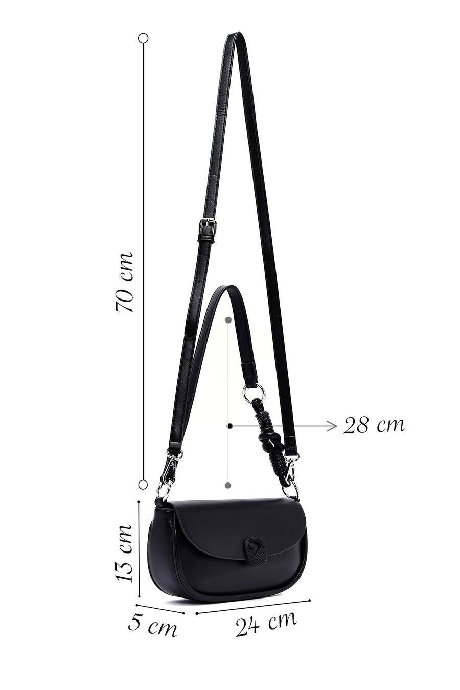 Women's Black Shoulder Bag