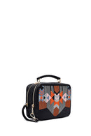 Women's Black Printed Long Strap Crossbody Bag | Derimod