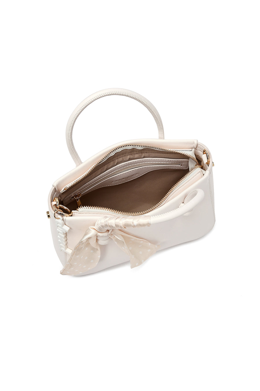 Women's White Long Strap Accessory Handbag