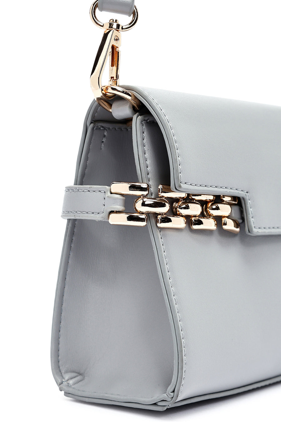 Women's Grey Long Strap Classic Crossbody Bag