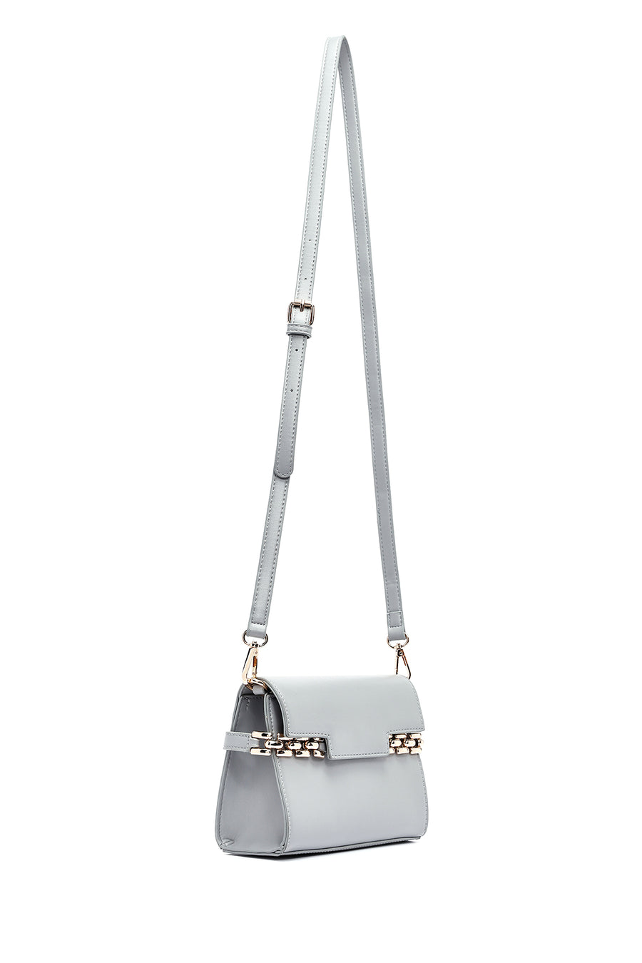 Women's Grey Long Strap Classic Crossbody Bag