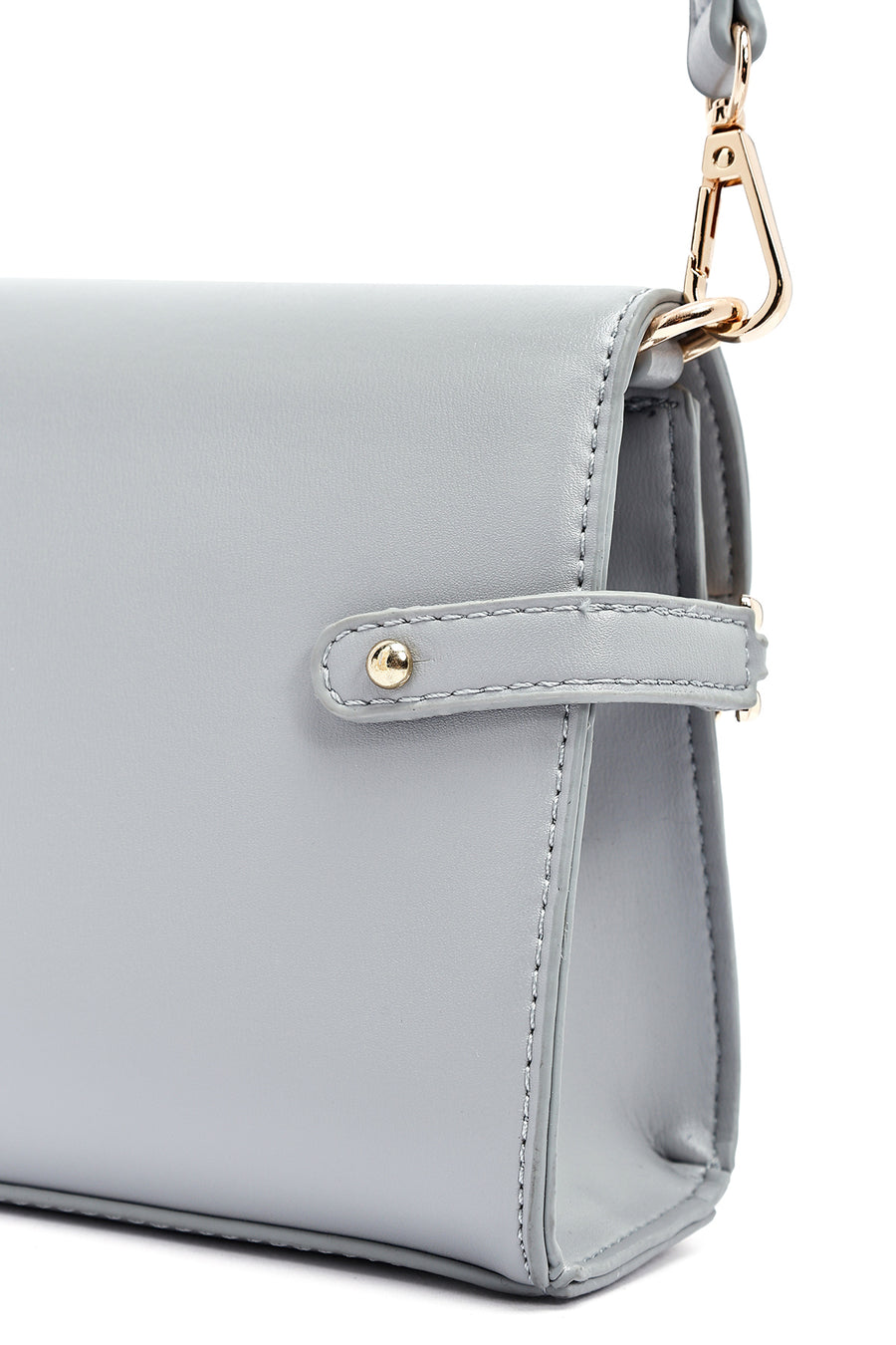 Women's Grey Long Strap Classic Crossbody Bag