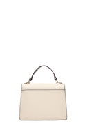 Women's Cream Long Strap Patterned Handbag | Derimod