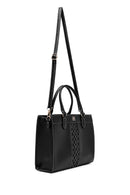 Women's Black Long Strap Patterned Handbag | Derimod