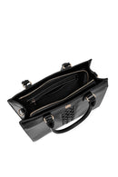 Women's Black Long Strap Patterned Handbag | Derimod