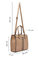 Women's Brown Long Strap Patterned Handbag | Derimod
