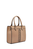 Women's Brown Long Strap Patterned Handbag | Derimod