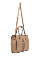 Women's Brown Long Strap Patterned Handbag | Derimod