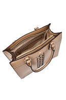 Women's Brown Long Strap Patterned Handbag | Derimod