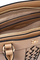 Women's Brown Long Strap Patterned Handbag | Derimod