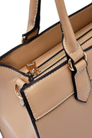 Women's Brown Long Strap Patterned Handbag | Derimod