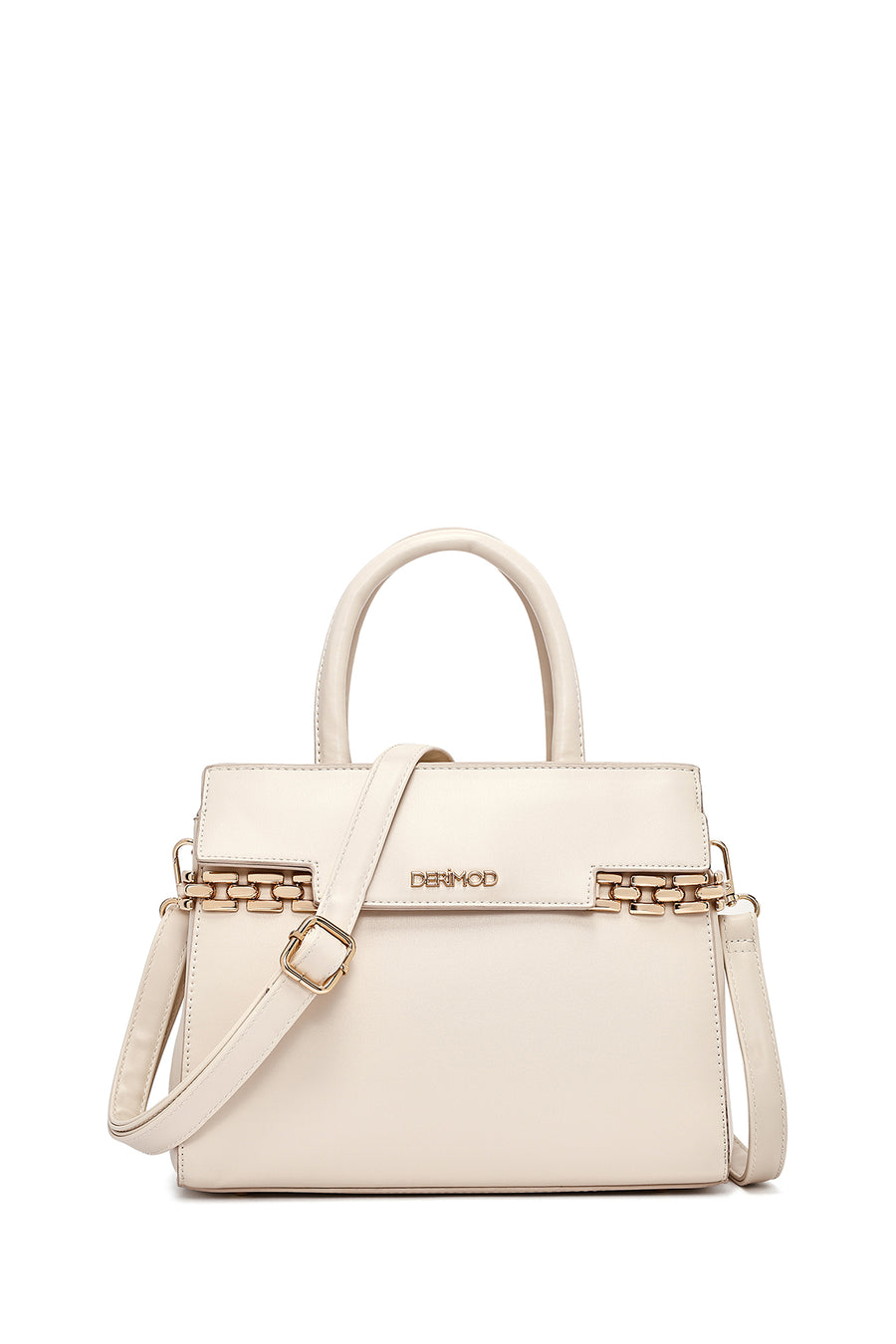 Woman Beige Long Strap Chain Detailed Handbag 25SBD264218 | Derimod