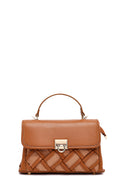 Women's Brown Long Strap Patterned Handbag | Derimod