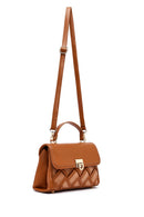 Women's Brown Long Strap Patterned Handbag | Derimod