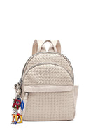 Women's Beige Printed Backpack | Derimod