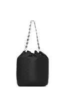 Women's Black Stone Fabric Shoulder Bag | Derimod