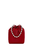 Women's Red Stone Fabric Shoulder Bag | Derimod